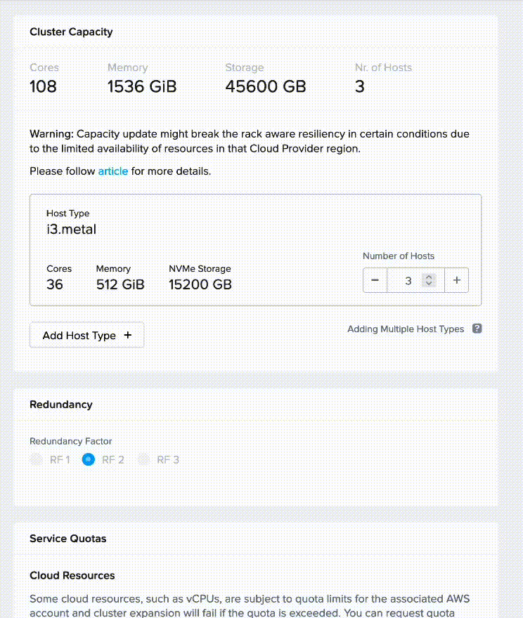 Animated gif of updating Cluster Capacity setting in Nutanix NCM Portal