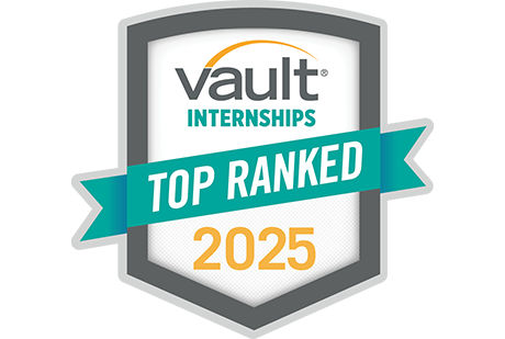 Vault Internships Top Ranked 2025 badge