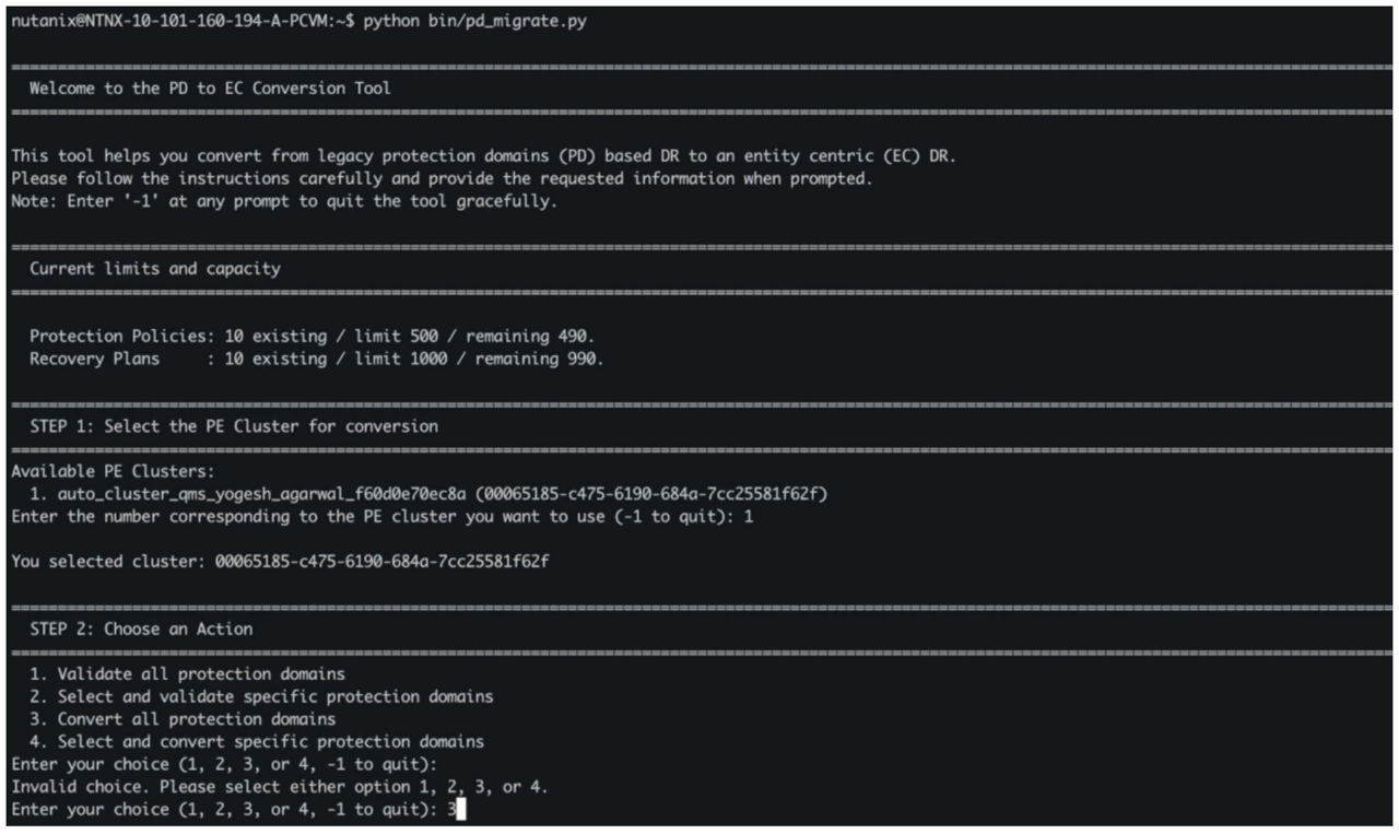 Protection Domain to Entity Centric CLI Tool