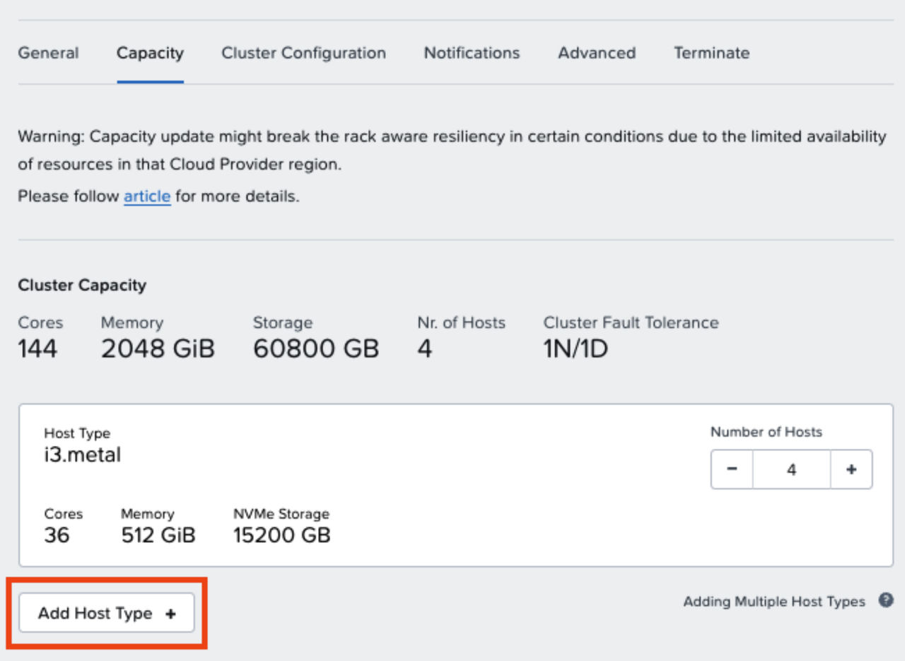 Figure 3: Add Host Type