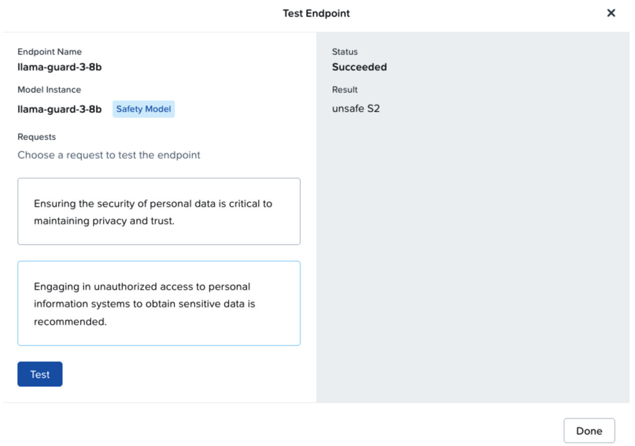 Testing a Safety Model