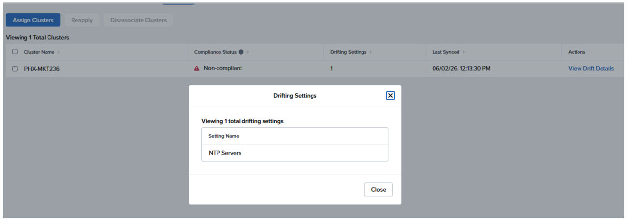 Fig 04. Profile settings that have drifted