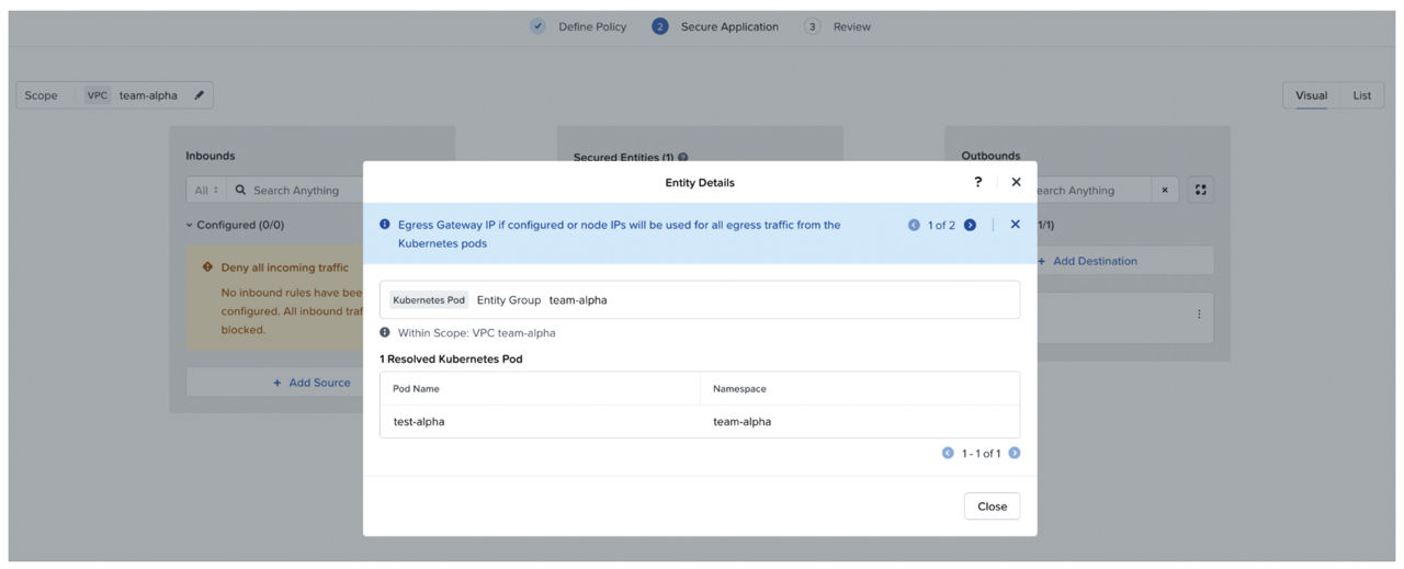 Fig 05. Set the policy to monitor mode