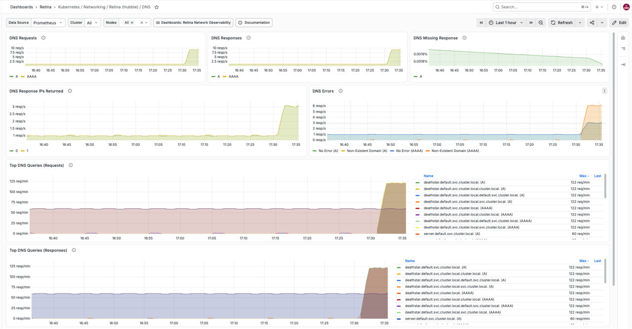 Figure 7a: Tracking DNS queries