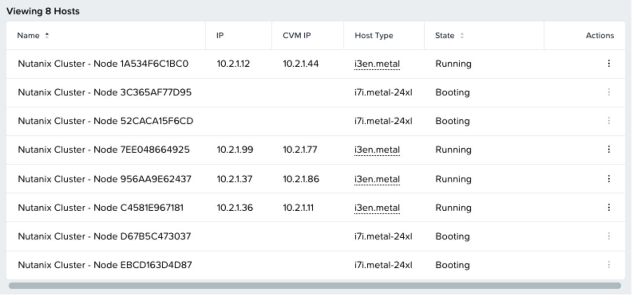 Figure 11: Update cluster capacity settings task