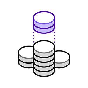 graphic to represent Multi-Database Protection with Database Groups