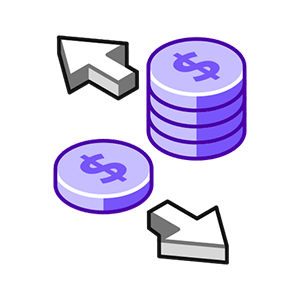 graphic to represent Predictable Performance, Linear Scale & Lower License Costs