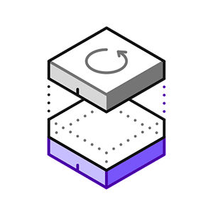 graphic to represent Application-Consistent, Point-in-Time Recovery
