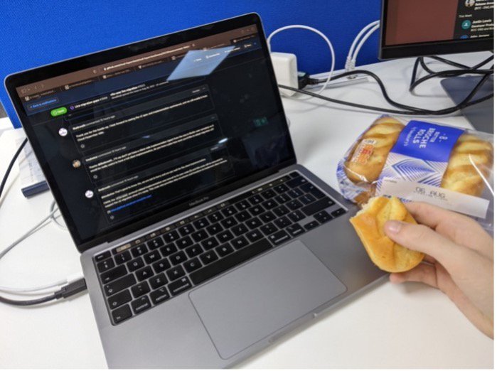 Checking my notifications over breakfast 