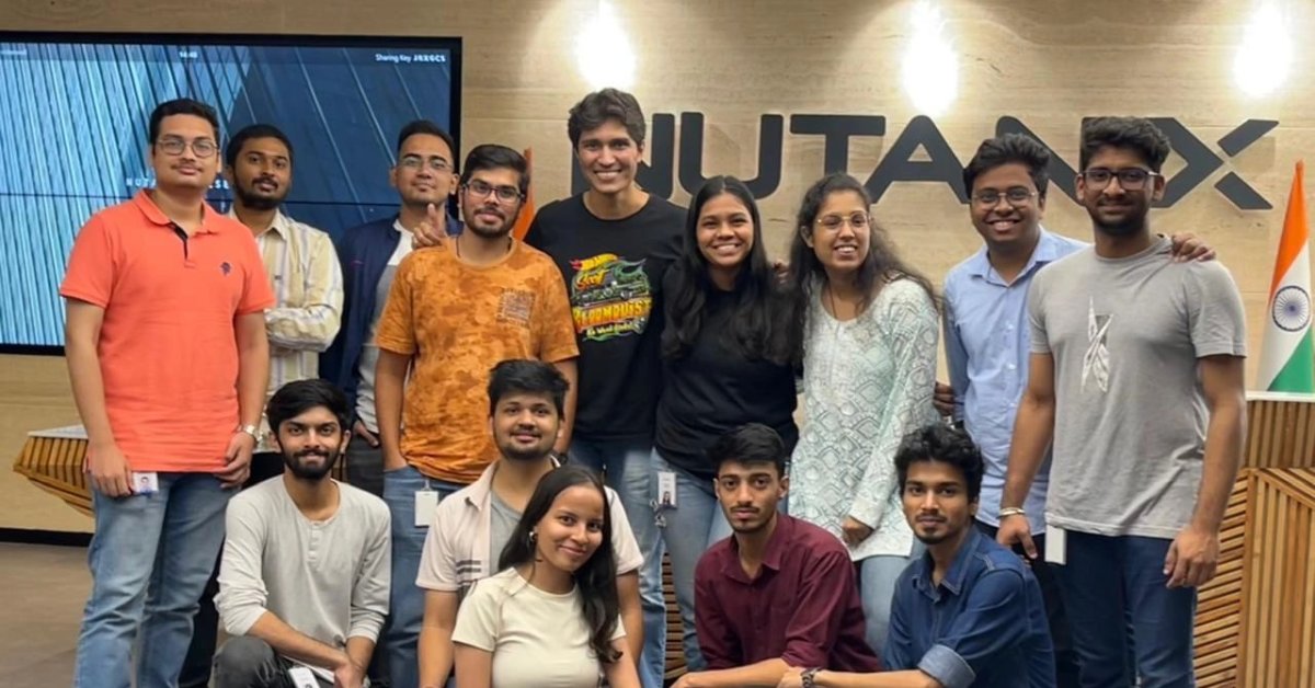 A group of Nutanix interns based in India.