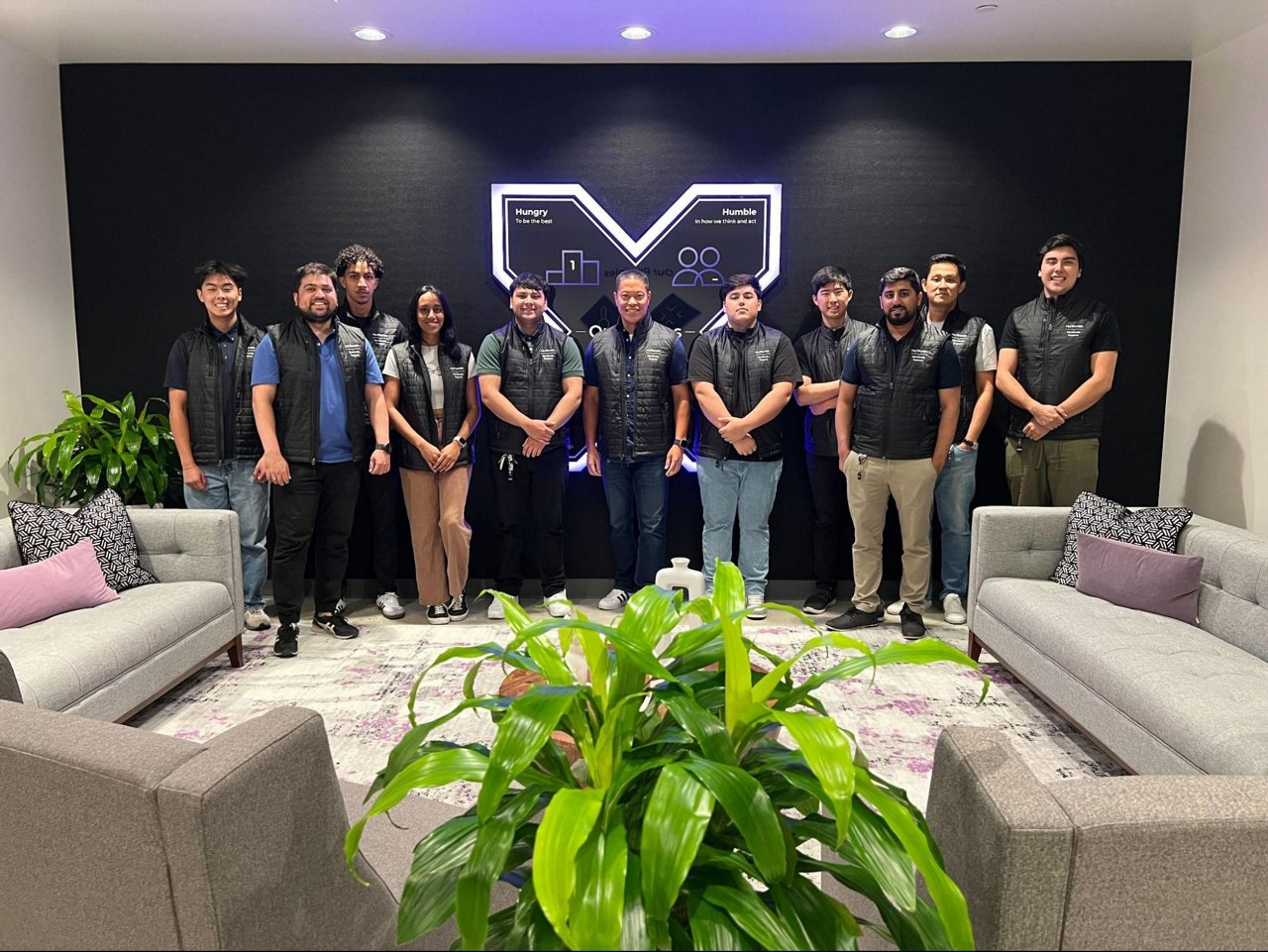 A group of Nutanix interns based in the United States.