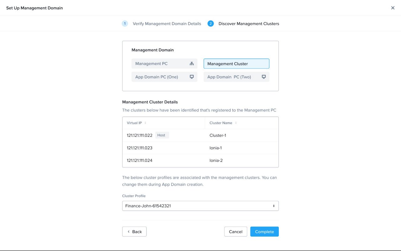 Set Up Management Domain