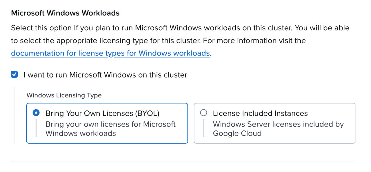 Running Microsoft Windows on cluster