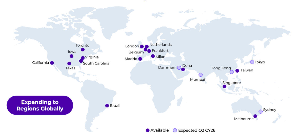 NC2 on Google Cloud will soon be available across 22 regions globally.