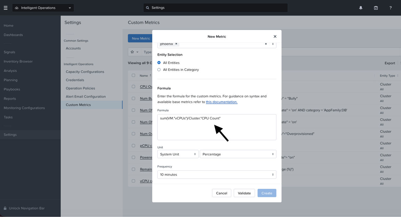 NCM 2.1 allows users the ability to create Custom Metrics