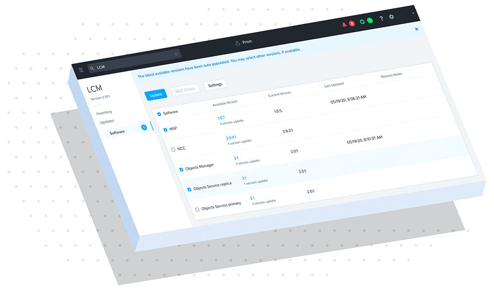 Nutanix UI