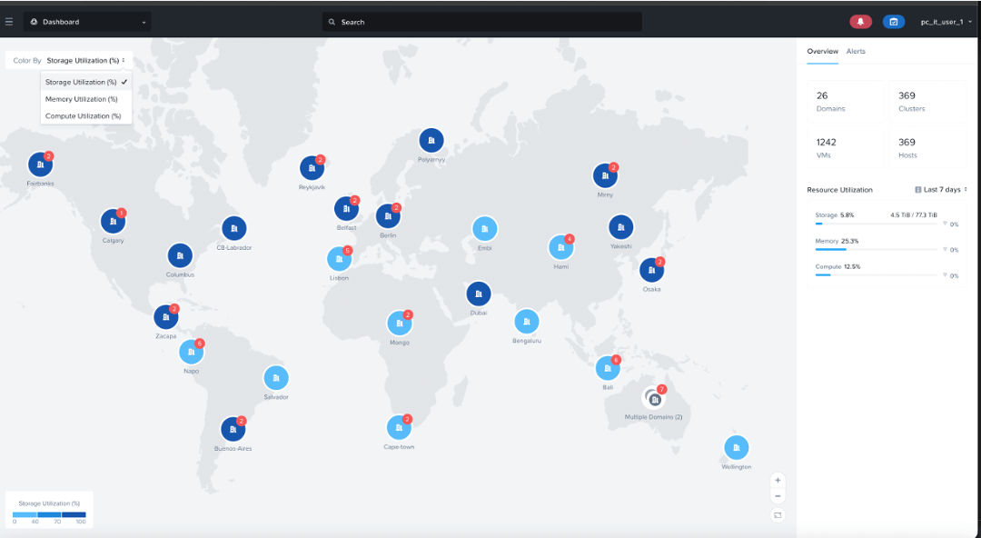 Nutanix Central Desktop のスクリーンショット