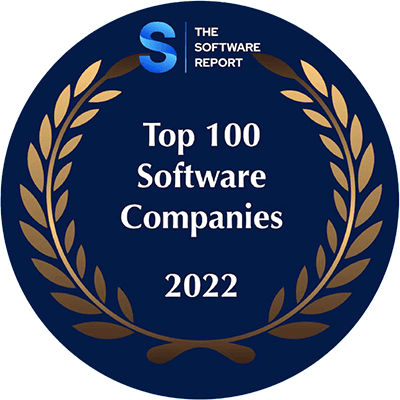 Top 100 software companies 2022 badge