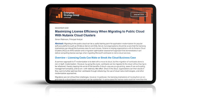 Maximizing License Efficiency When Migrating to Public Cloud With Nutanix Cloud Clusters