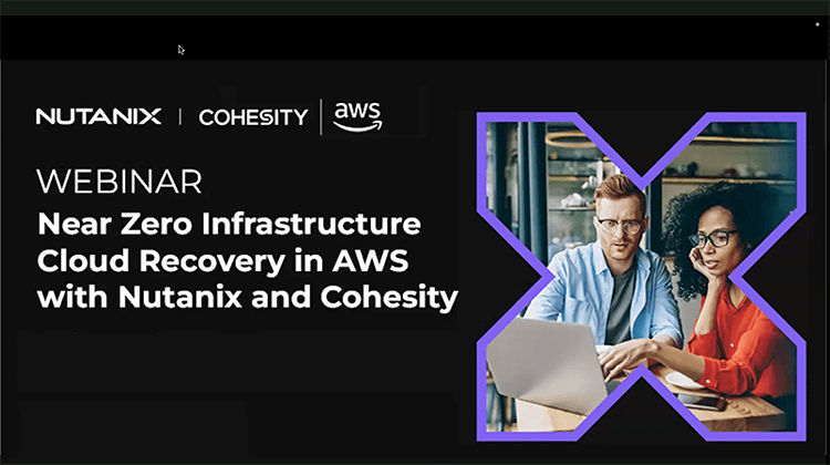 Near Zero Infrastructure Cloud Recovery in AWS with Nutanix and Cohesity